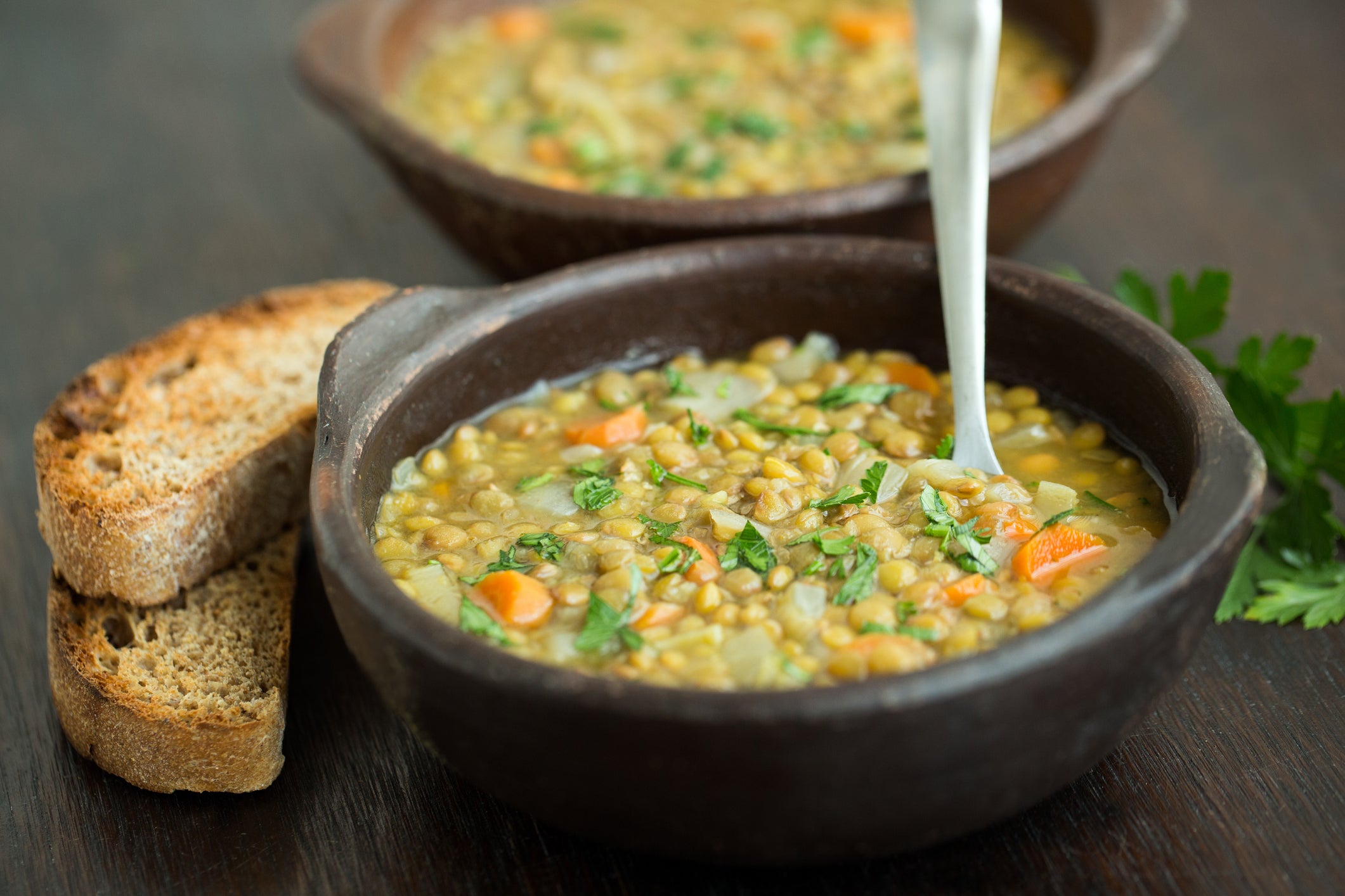 Linsensuppe mit Gemüse