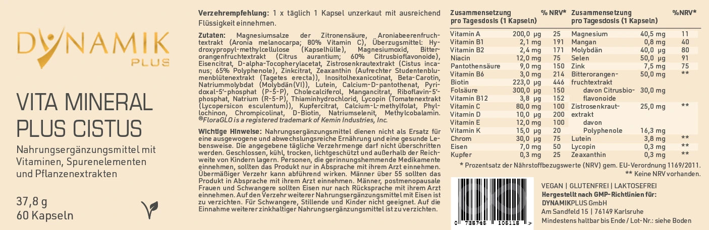 Vita Mineral plus Cistus