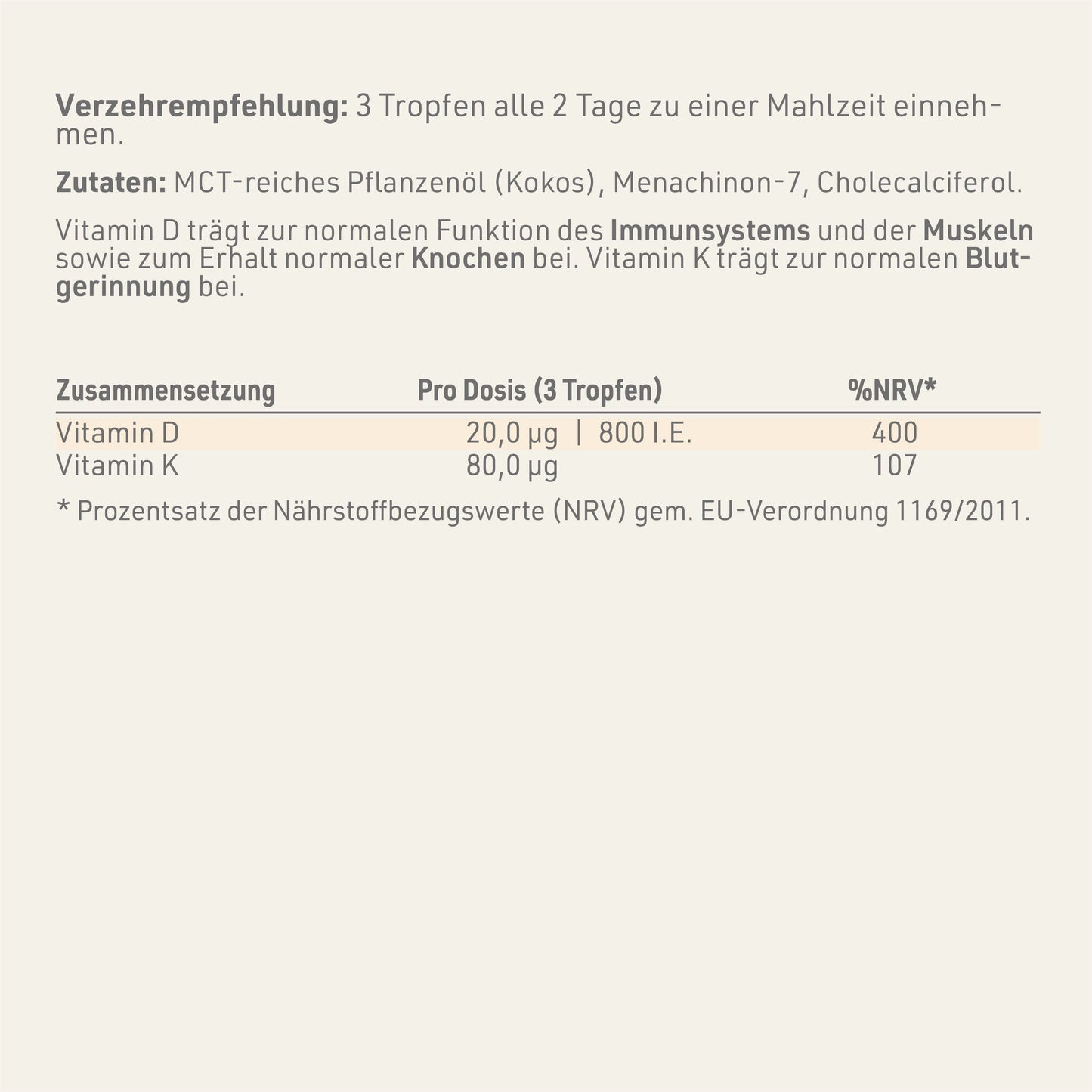 Vitamin D3 + K2 Tropfen