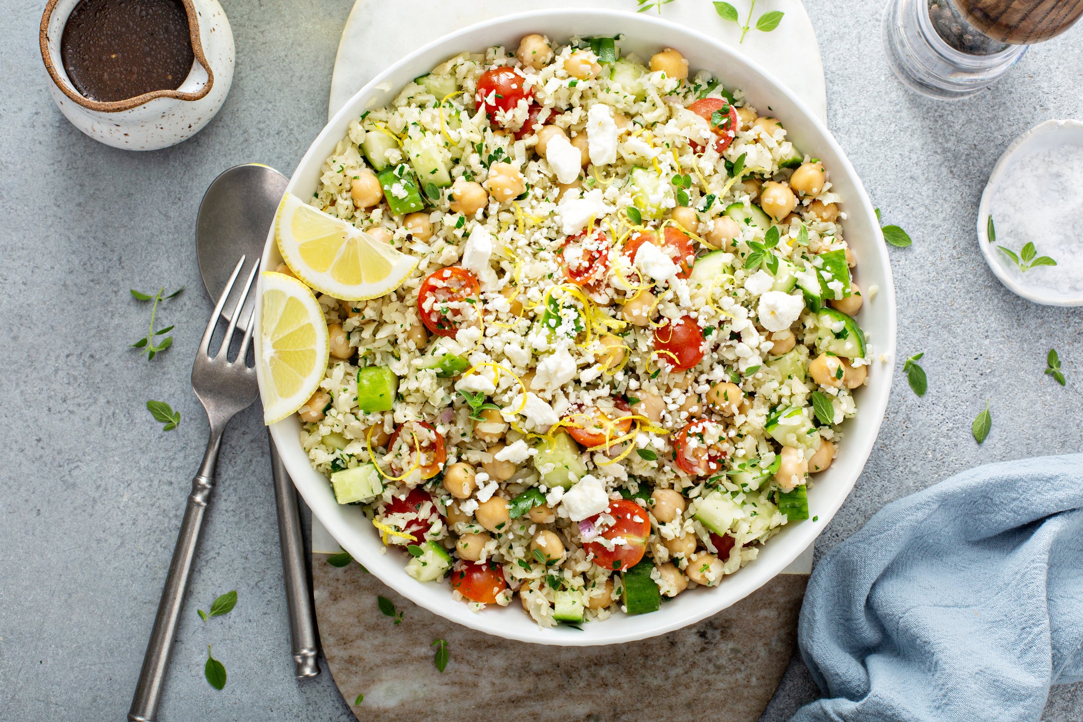 Quinoa-Spinat-Feta-Salat