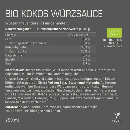 Bio Kokos Würzsauce