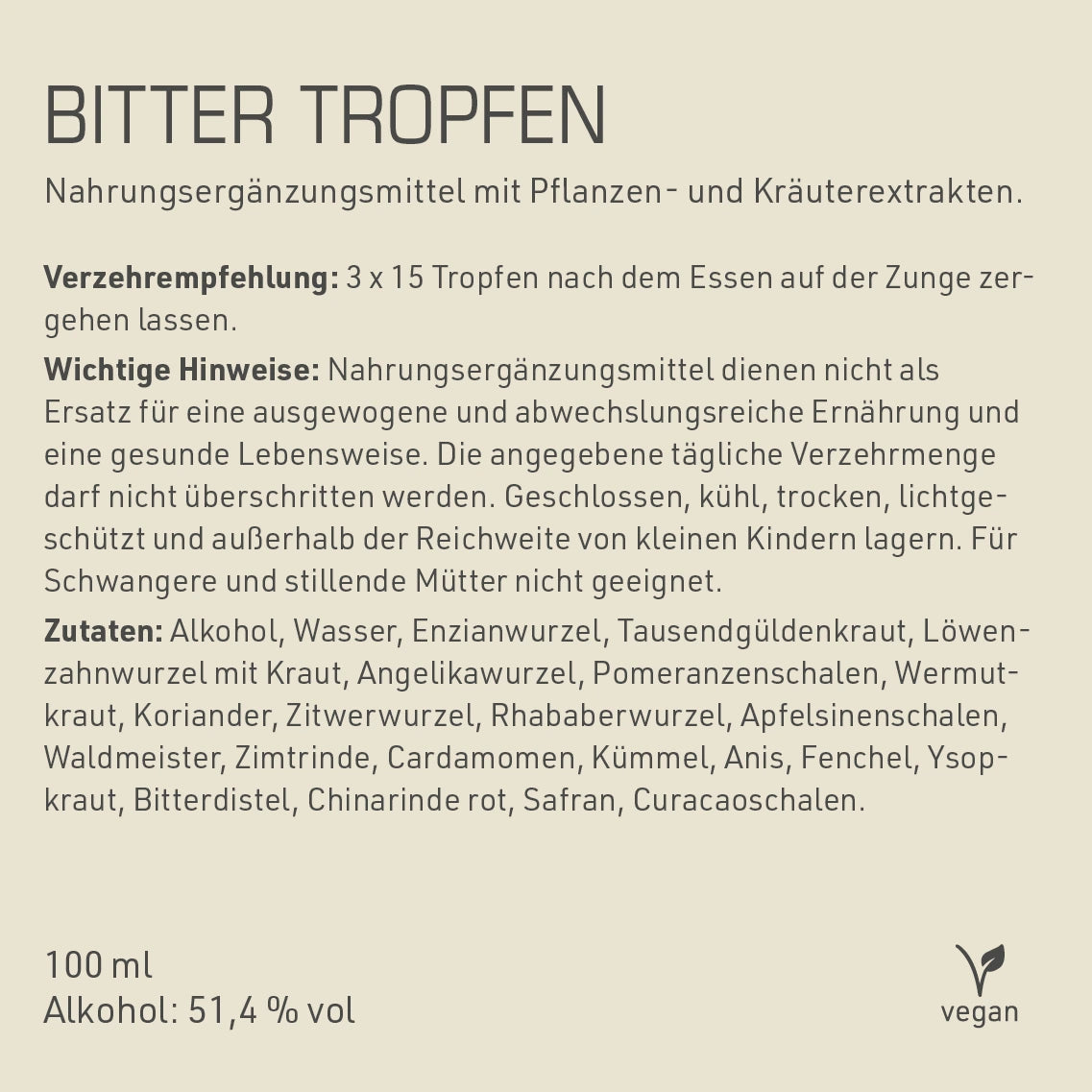 Bitter Tropfen: mit Sprühkopf