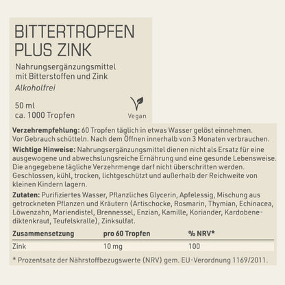 Bittertropfen Plus Zink