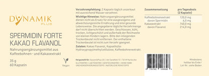 DYNAMIKPLUS Etikett "Spermidin Forte Kakao Flavanole"