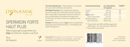 DYNAMIKPLUS Etikett "Spermidin Forte Haut Plus"