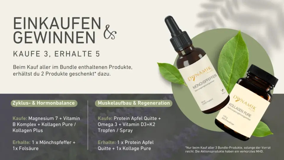 Kaufe 3 erhalte 5 - Aktion mit Mönchspfeffer und Kollagen Pure abgebildet