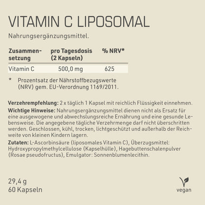 DYNAMIKPLUS Vitamin C Liposomal Zusammensetzung, Verzehrempfehlung und Zutaten